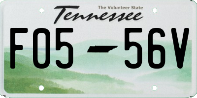 TN license plate F0556V