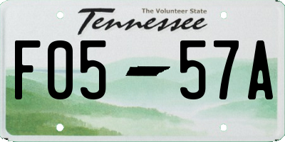 TN license plate F0557A