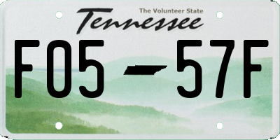 TN license plate F0557F