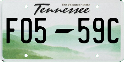 TN license plate F0559C
