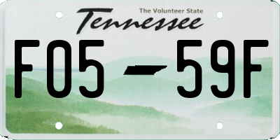 TN license plate F0559F