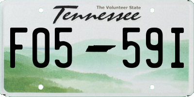 TN license plate F0559I