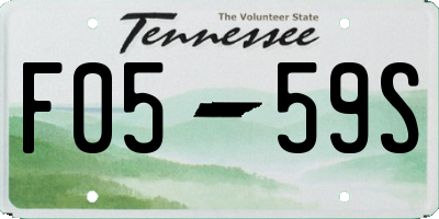 TN license plate F0559S