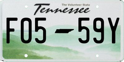 TN license plate F0559Y