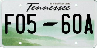TN license plate F0560A
