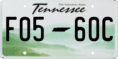 TN license plate F0560C