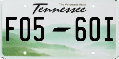 TN license plate F0560I