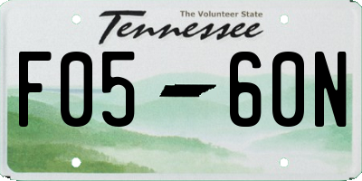 TN license plate F0560N