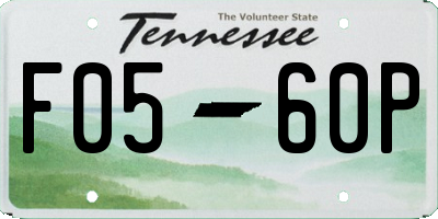 TN license plate F0560P