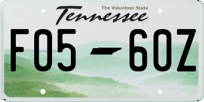 TN license plate F0560Z