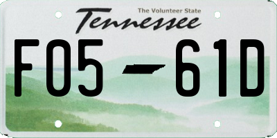 TN license plate F0561D