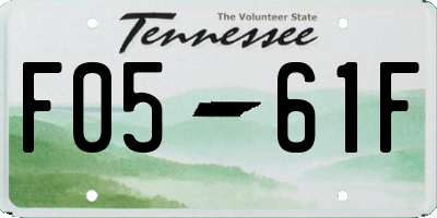 TN license plate F0561F