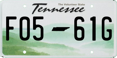 TN license plate F0561G