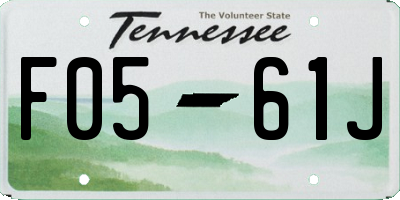 TN license plate F0561J