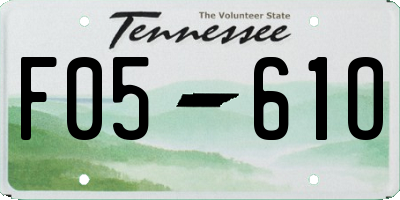 TN license plate F0561O
