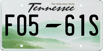 TN license plate F0561S