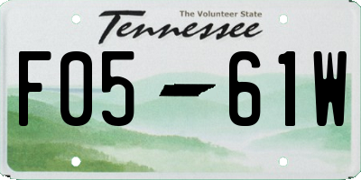 TN license plate F0561W