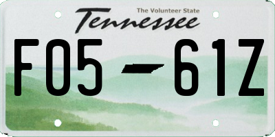 TN license plate F0561Z