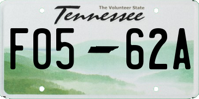 TN license plate F0562A