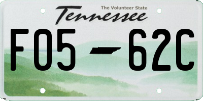 TN license plate F0562C
