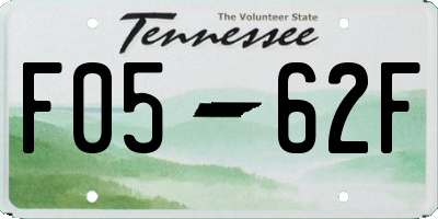 TN license plate F0562F