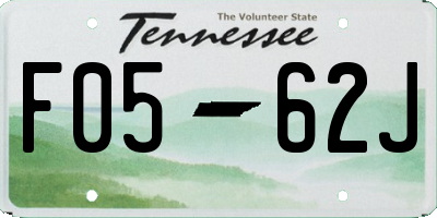 TN license plate F0562J