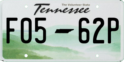 TN license plate F0562P