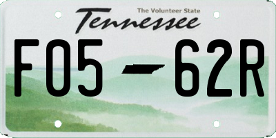 TN license plate F0562R