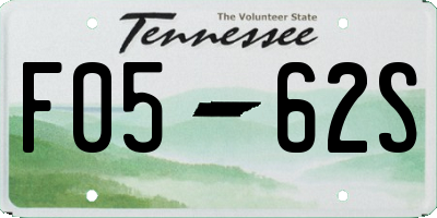 TN license plate F0562S