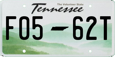 TN license plate F0562T