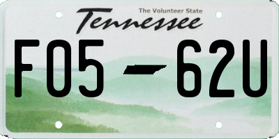 TN license plate F0562U