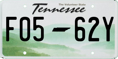 TN license plate F0562Y