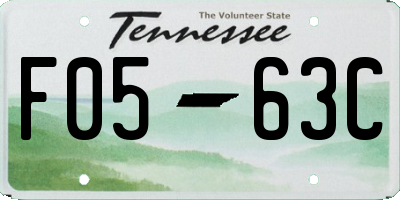 TN license plate F0563C