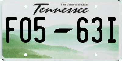 TN license plate F0563I
