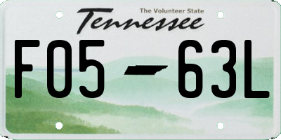 TN license plate F0563L