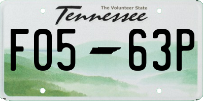 TN license plate F0563P