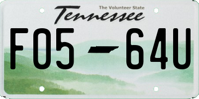 TN license plate F0564U