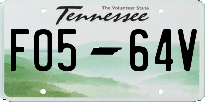 TN license plate F0564V
