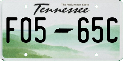 TN license plate F0565C