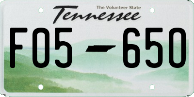 TN license plate F0565O
