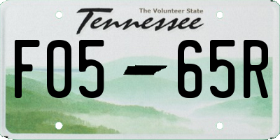TN license plate F0565R