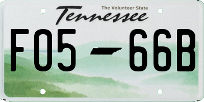 TN license plate F0566B