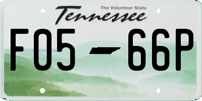 TN license plate F0566P