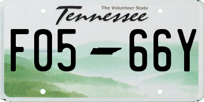 TN license plate F0566Y
