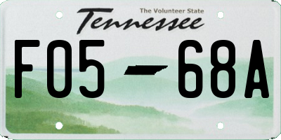 TN license plate F0568A