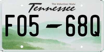 TN license plate F0568Q