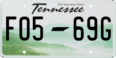 TN license plate F0569G