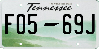 TN license plate F0569J