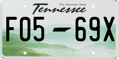 TN license plate F0569X