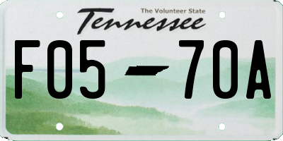 TN license plate F0570A